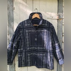 Madewell Navy Bandana Print Jacket Women’s Small